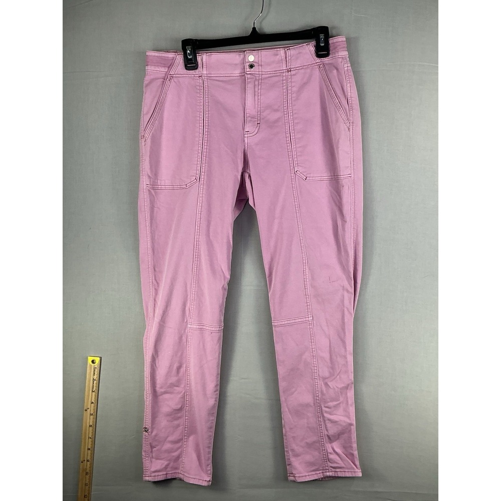 Chico's Pink Utility Pants Women's Size‎ 11 Straight Leg Casual Stretch